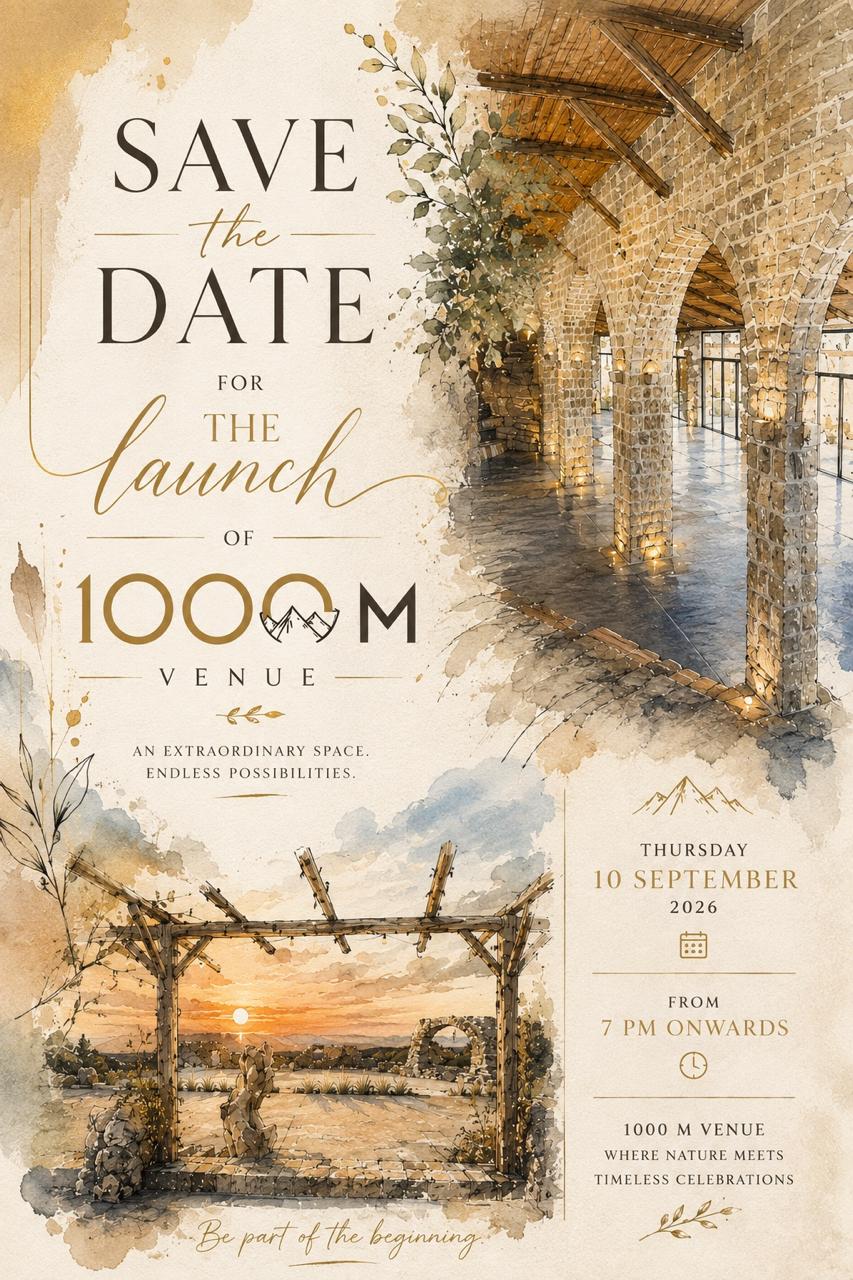 Save the date for the launch of 1000M Venue on Thursday, 10 September 2026, from 7 PM