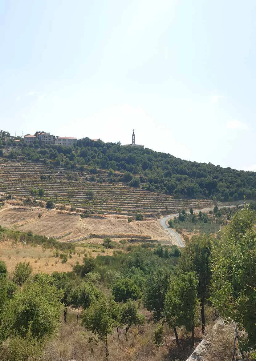 Terraced mountain landscape at the Liwan Village site in Annaya